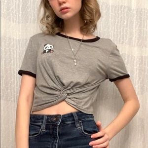 Panda Unicorn Crop Top